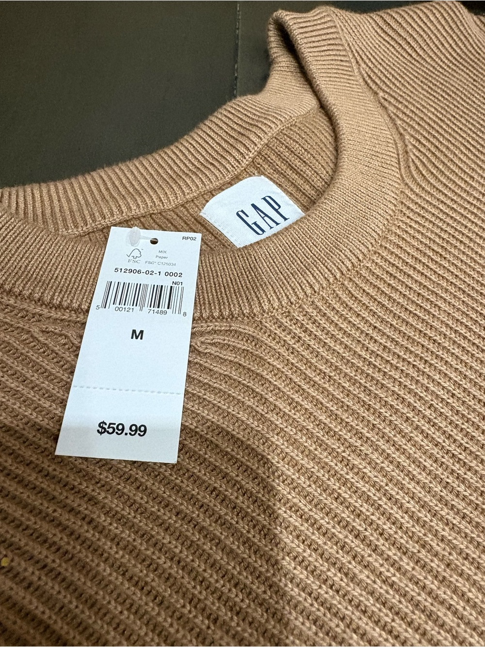 GAP - Men's Ribbed Crewneck Sweater